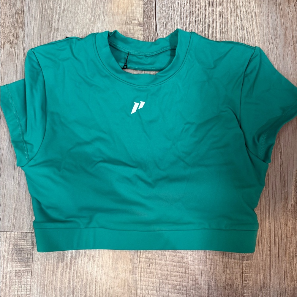 Teal Crop Top